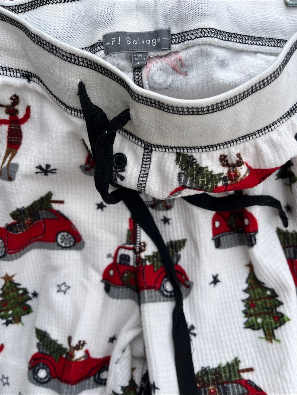 PJ Salvage Christmas Pajama Bottoms Volkswagen Christmas Tree Print Size L